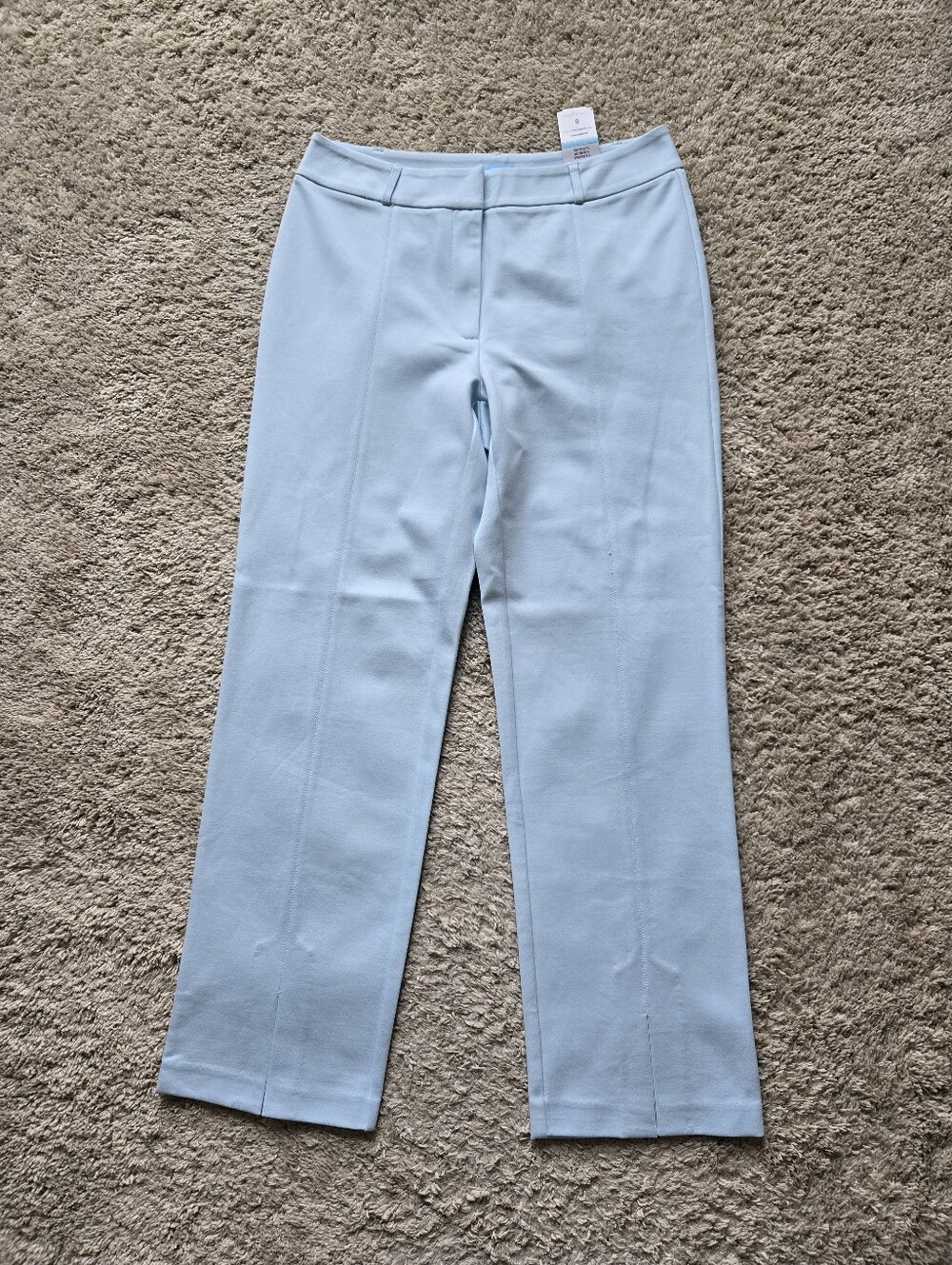 J.Mclaughlin Deanne Pants Womens 6 Blue Crop Ankle Front Slit